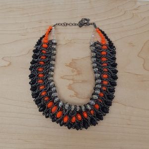 Bright Orange Gunmetal Necklace